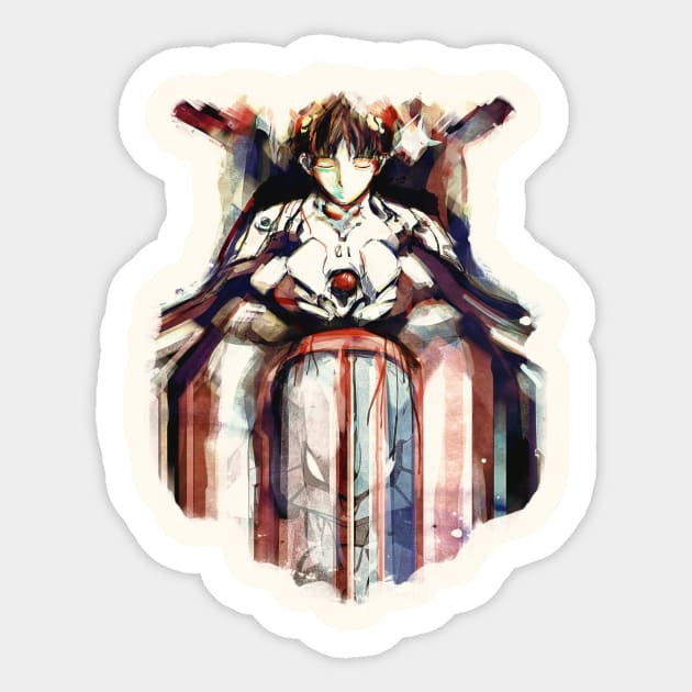 Mother is the First Other - Shinji Ikari Sticker by barrettbiggers